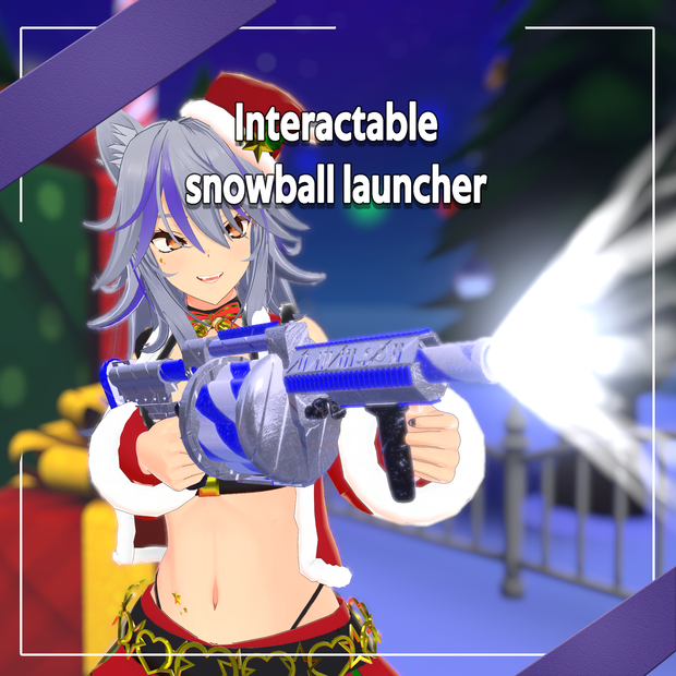 Interactable snowball launcher