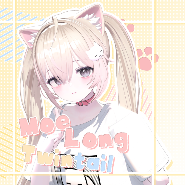 【 9アバター対応 】 Moe Long Twintail 
