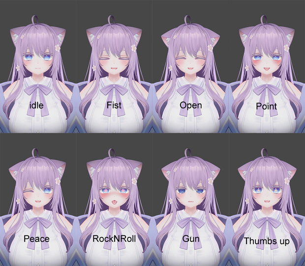 [無料]【VRChat】萌用 Neko Face Expression