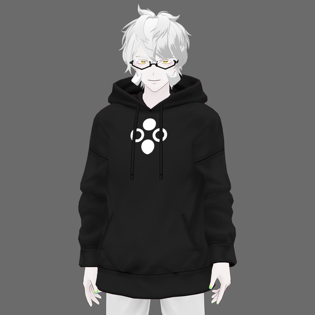 [VRoid/Free] Basic Hoodie Black ベーシックパーカー ブラック #Revirsi rv0001-k