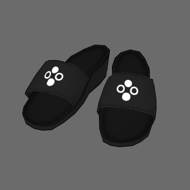 [VRoid/Free] Basic Sandal Black ベーシックサンダル ブラック #Revirsi rv0003-k