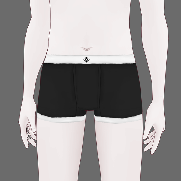 [VRoid/Free] Basic Trunks Black ベーシックトランクス ブラック #Revirsi rv0006-k