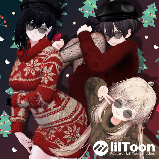 Christmas Sweater Dress Set[クリスマスセータードレスセット]