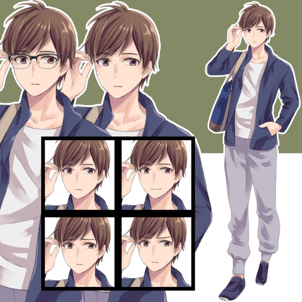 【立ち絵素材】男性02　私服