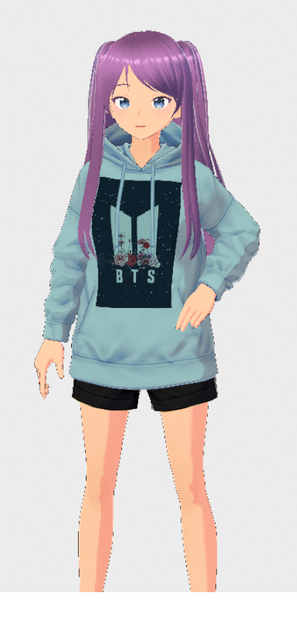BTS black background icon hoodie