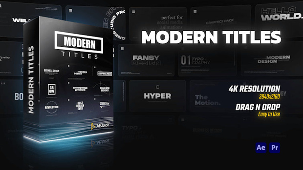 Modern Titles｜モダン タイトル（After Effects・Premiere Pro）