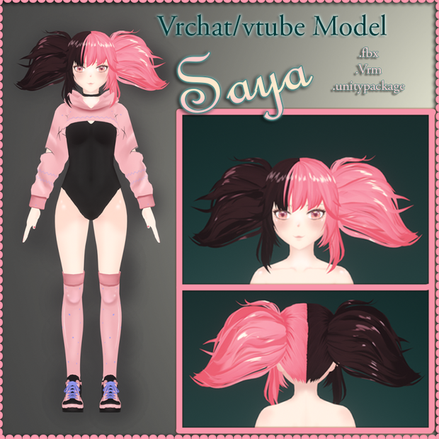 Saya 3D Model || Vrchat | VRM