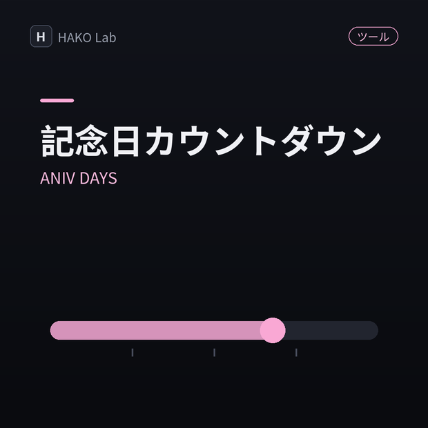 ANIV DAYS — 記念日・誕生日カウントダウン【無料】