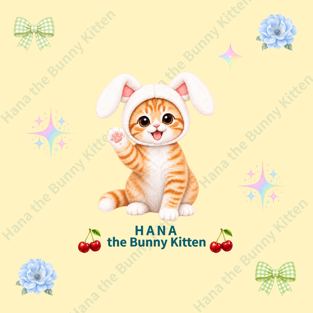 Hana the Bunny Kitten デジタルペーパー  5枚セット Vol.2