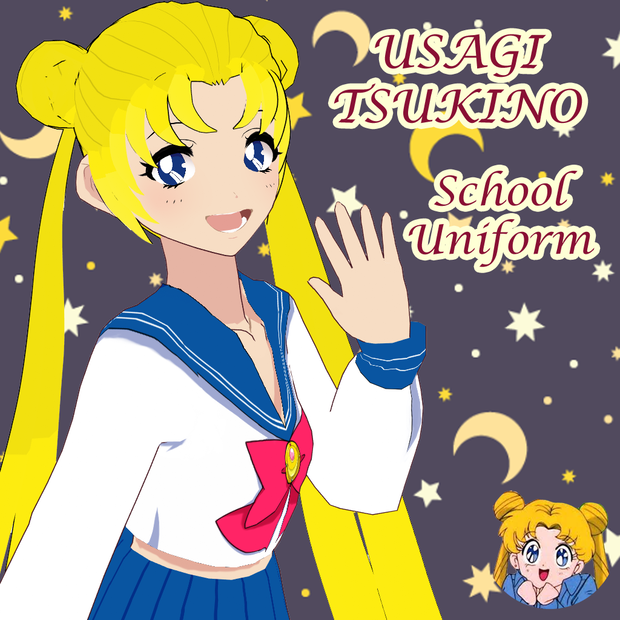 [Vroid] Usagi Tsukino // Sailor Moon // School Uniform Texture