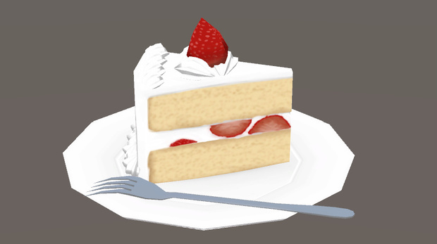 ショートケーキ　3Dモデル