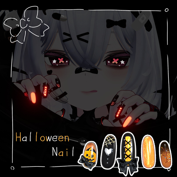【10アバター】HalloweeNail【7color】