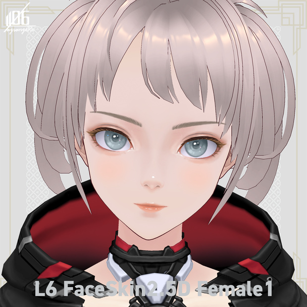 ☆★L6 フェイススキン2.5D 女性用1（瞳7色付）/Face Skin Female 1★☆