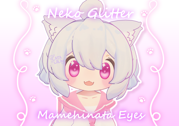 ♡ VRChat ♡ Neko Glitter Eye Texture for Mamehinata /まめひなた