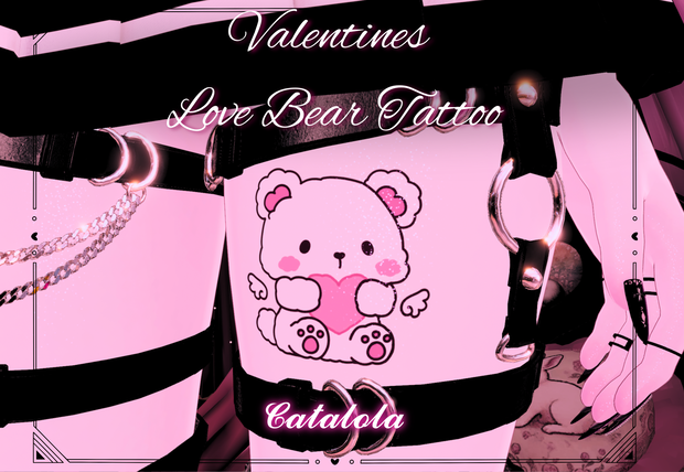 ♡ VRChat ♡ Valentines Love Bear Tattoo