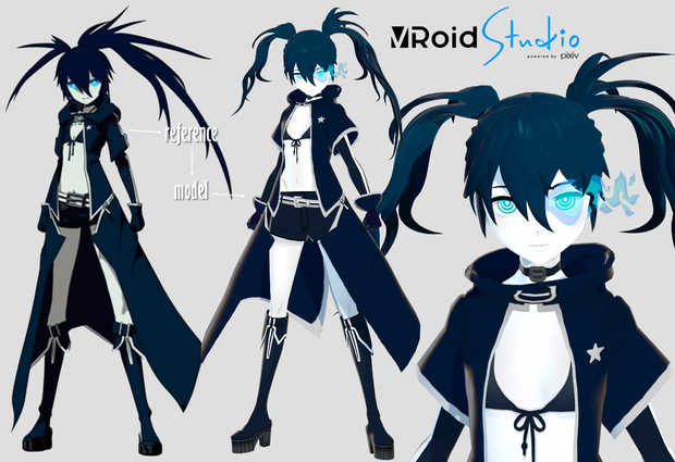 Black Rock Shooter VRM + VROID model