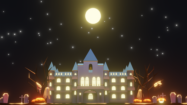 ハロウィン風お城
