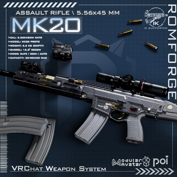 【リリースセール 15%OFF🔥】【VRChat想定】MK20 System【ギミック付き】