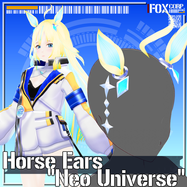 VRoid用 ウマ耳 + アクセサリーセット ネオユニヴァース - Horse Ear and Accessories "Neo Universe"