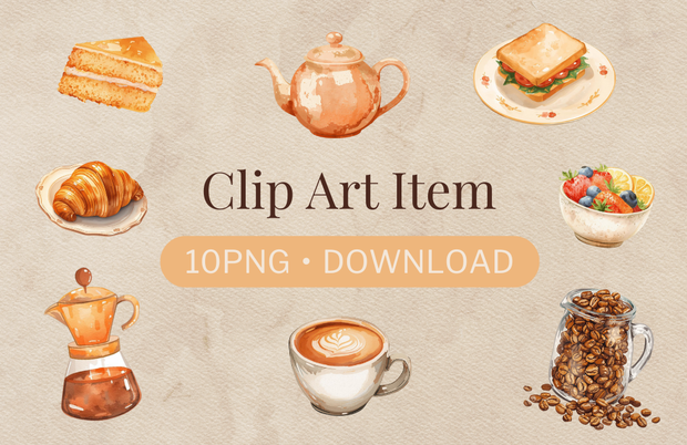 カフェモチーフ クリップアート(10点)