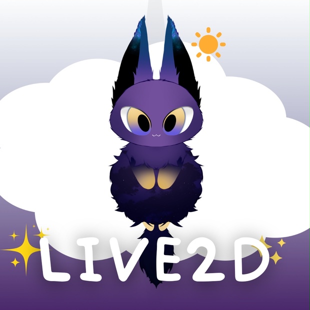 [ LIVE2D Model ] Sky theme : Night skycat - orival - BOOTH