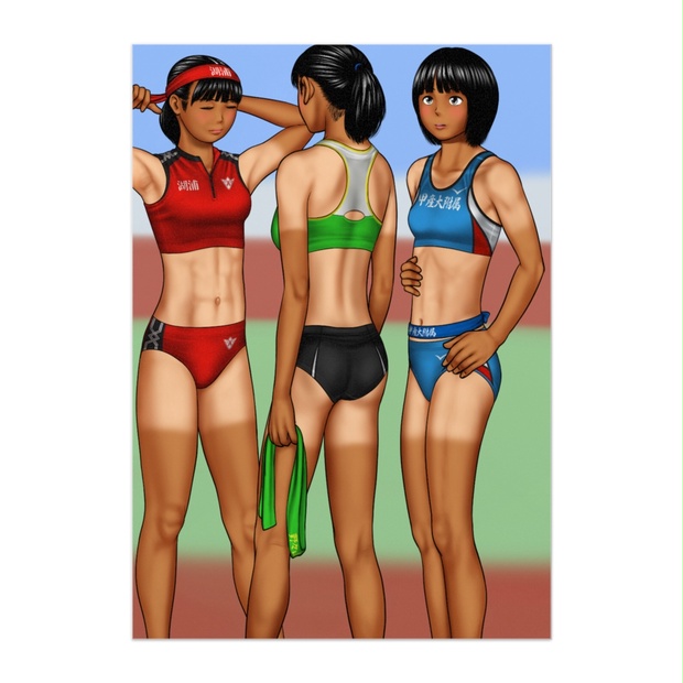 陸上女子短距離走の選手達 - sandansushop - BOOTH