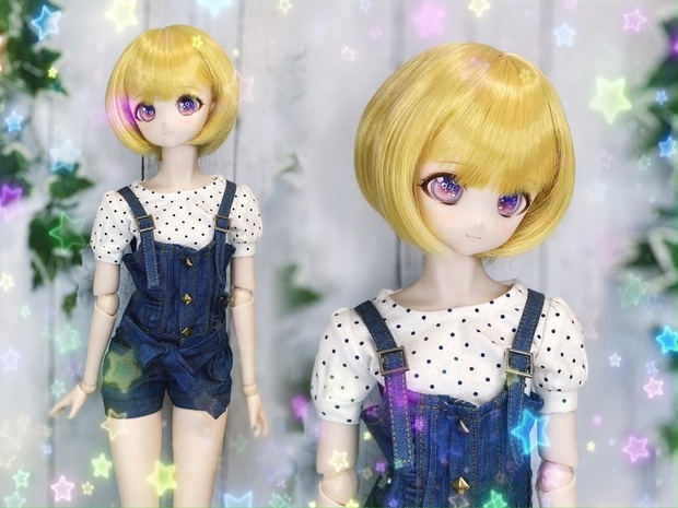 ドールウィッグ*ショートボブ*ゴールド*9～9.5インチ - Dolls