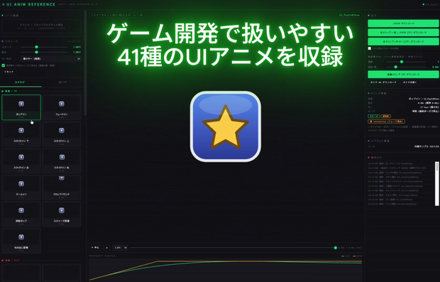 【期間限定無料】Unity UIアニメリファレンス .anim生成ツール - UI ANIM REFERENCE