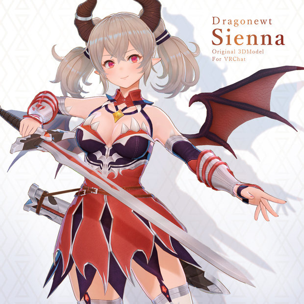 【オリジナル3Dモデル】　ドラゴニュート・シェンナ