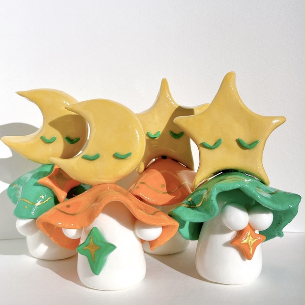 《粘土作品》星と月のクレイ - ごきげんなお魚shop - BOOTH
