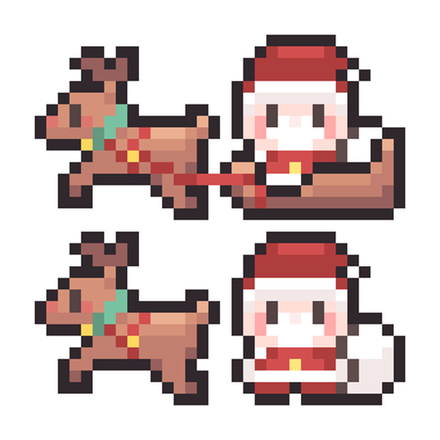 【ドット素材】クリスマス小物