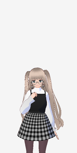 VRM ツインテメガネっ娘