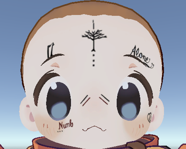 【まめひなた】 FaceTattoo ラッパー