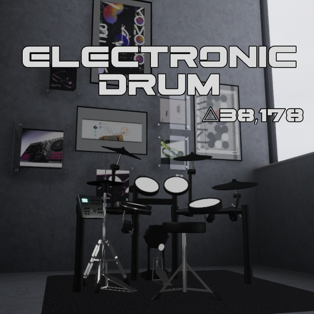 【VRChat想定】electronic drum