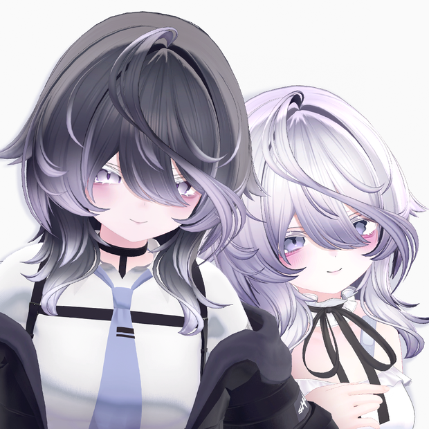 【10 avatars / VRC Hair】Layered Wolf Hair