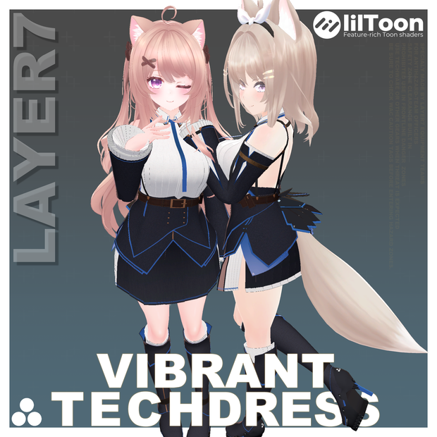 【32アバター対応】「VIBRANT」 TECHDRESS【VRChat向け】