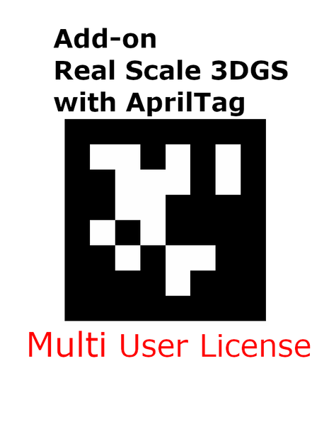 (Add on license) Real Scale 3DGS with AprilTag for Metashape 360° to COLMAP Converter Multi user license