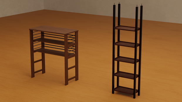 【Free】棚セット【3Dモデル】