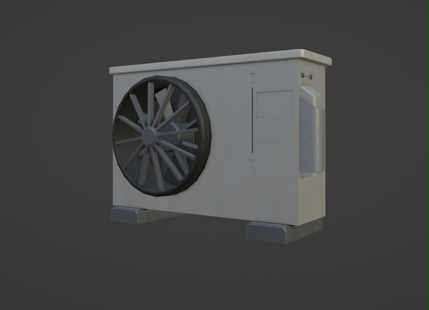 【Free】室外機【ローポリ3Dモデル】