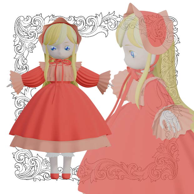 3Dモデル：ビスクドール