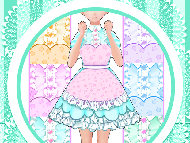Sweet Starry Maid Dress