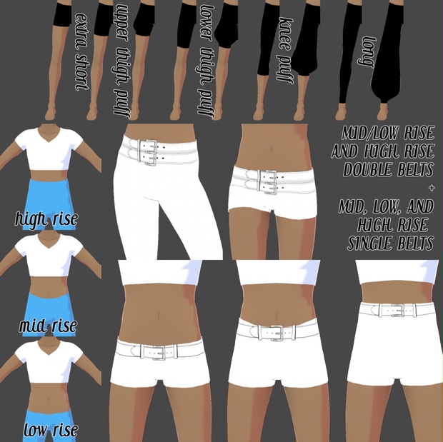 Vroid Body Layer Clothing Shape Template Kit 404DOTEXE BOOTH
