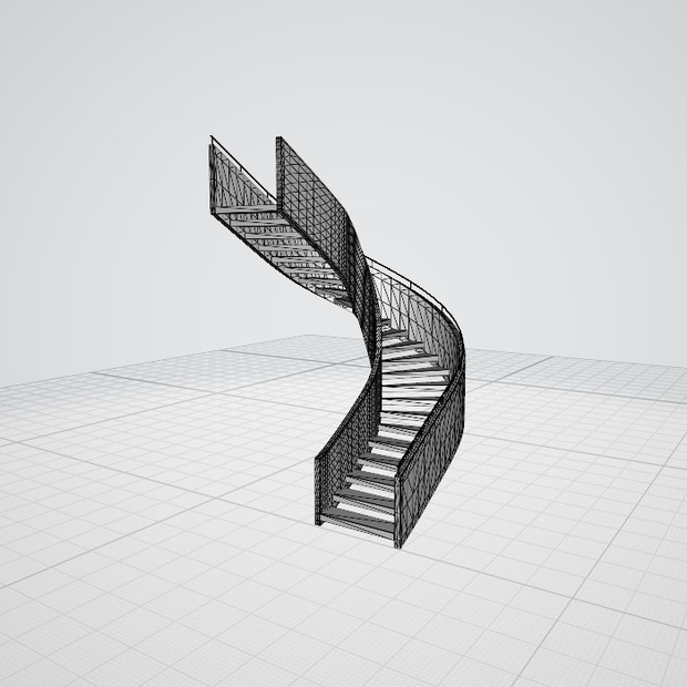 stairs　3dmodel　CG