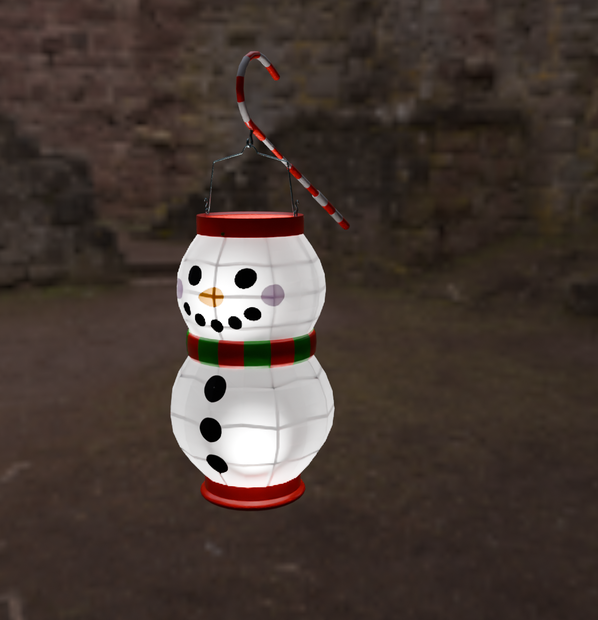 【Blender】 雪だるまの手持ち提灯 Snowman handheld lantern【VRChat】