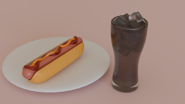 【Blender】 ホットドッグとコーラ hotdog and coke【VRChat】