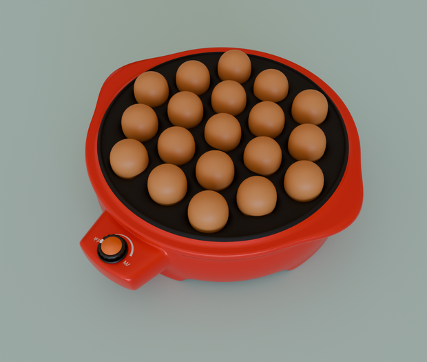 【Blender】 かわいいたこ焼き器 kawaii Takoyaki maker【VRChat】