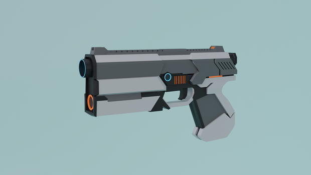 【Blender】 シンプルSFガン simple sci-fi gun【VRChat】
