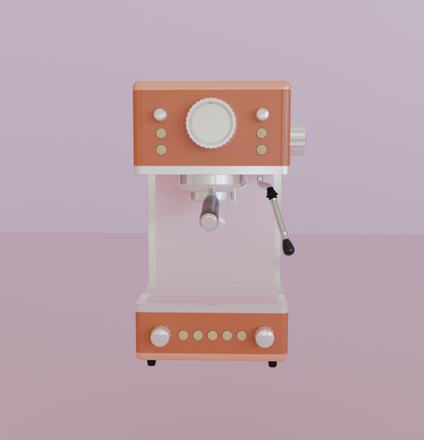 【Blender】かわいいエスプレッソマシン kawaii espresso machine【VRChat】