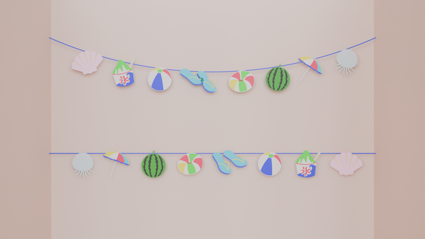 【Blender】海水浴のガーランド Garland at the Beach【VRChat】