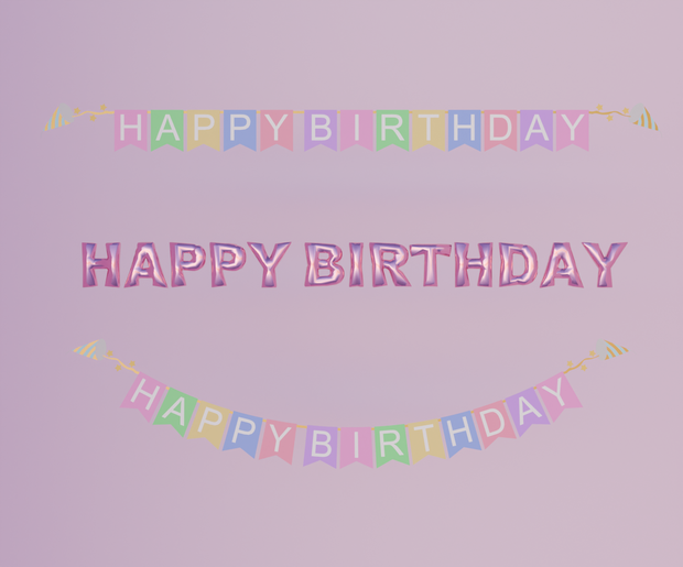 【Blender】誕生日のガーランド Birthday Garland【VRChat】